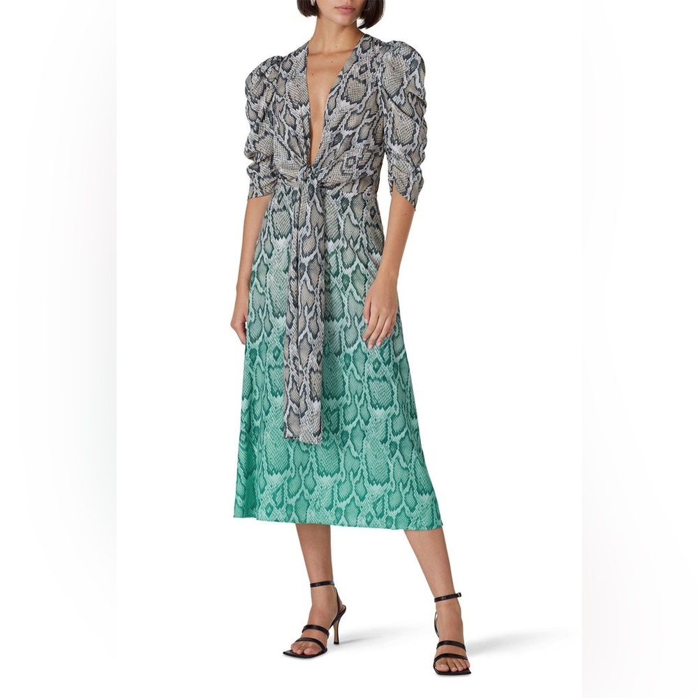 OMBRÉ SNAKE PRINT DRESS AFRM